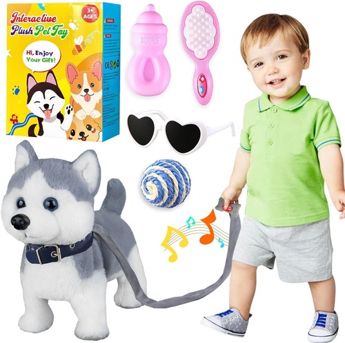 Husky walking and barking - and,