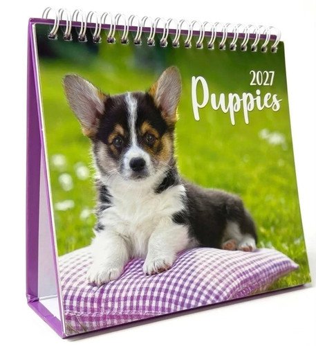 2027 puppies desk - desk, month